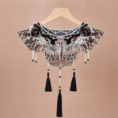 流苏吊坠云肩百搭假领