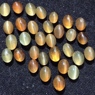 新货 天然磷灰石猫眼A19-7 典型光谱 GIC国检鉴定学习标本