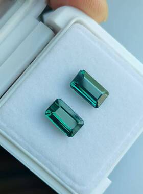 3.87ct天然阿富汗碧玺裸石一对 全净 镶嵌效果更佳适合做耳饰