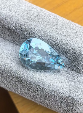 1.83ct天然圣玛利亚色海蓝宝石裸石  全净高精切首饰级 国际大证