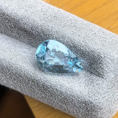 1.83ct天然圣玛利亚色海蓝宝石裸石  全净高精切首饰级 国际大证
