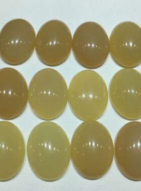 天然黄欧泊 B03B-2 戒面 黄色蛋白石 GIA国检鉴定学习标本