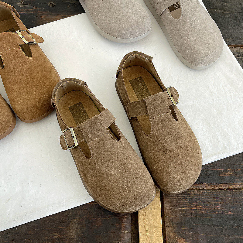 真皮勃肯鞋女2025春夏一脚蹬平底软底乐福鞋豆豆鞋休闲懒人鞋女鞋,女鞋,勃肯鞋/软木鞋,淘宝优惠券,粉丝福利购,淘宝优惠卷