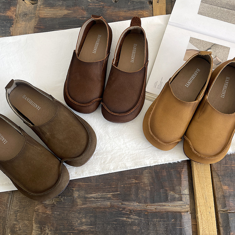 国风茶艺细腻牛皮软底软面单鞋舒适民族风中式勃肯鞋浅口真皮女鞋,女鞋,勃肯鞋/软木鞋,淘宝优惠券,粉丝福利购,淘宝优惠卷