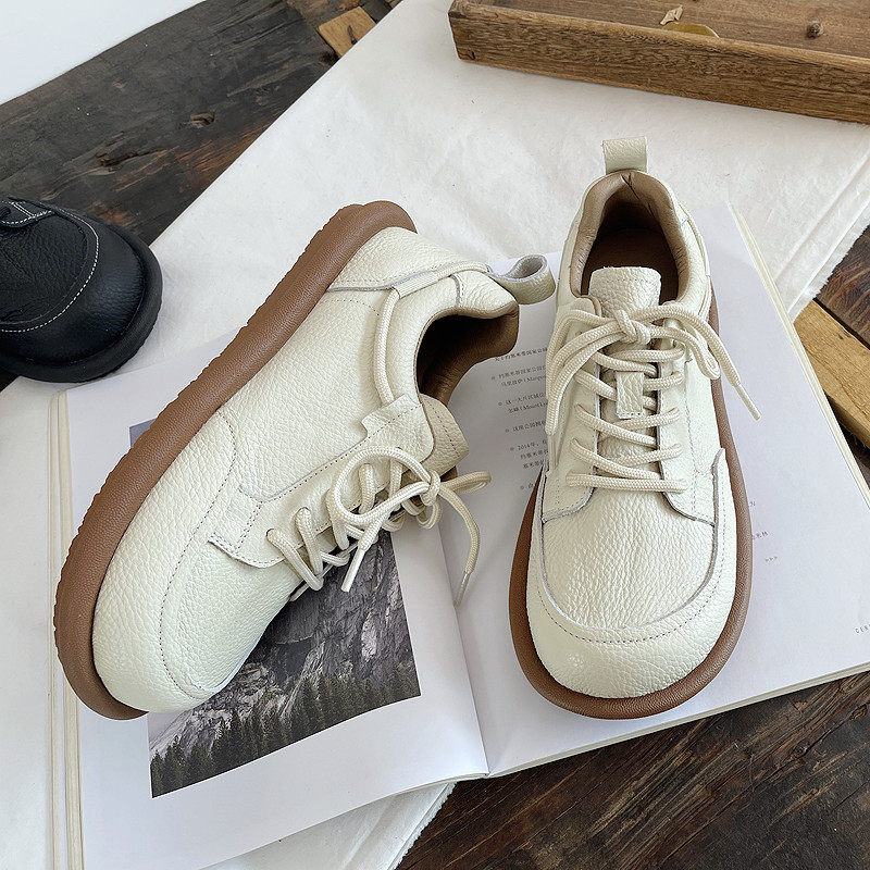 踩屎感系列--春季单鞋柔软舒适平底鞋真皮牛皮低帮鞋文艺复古女鞋,女鞋,浅口单鞋,淘宝优惠券,粉丝福利购,淘宝优惠卷