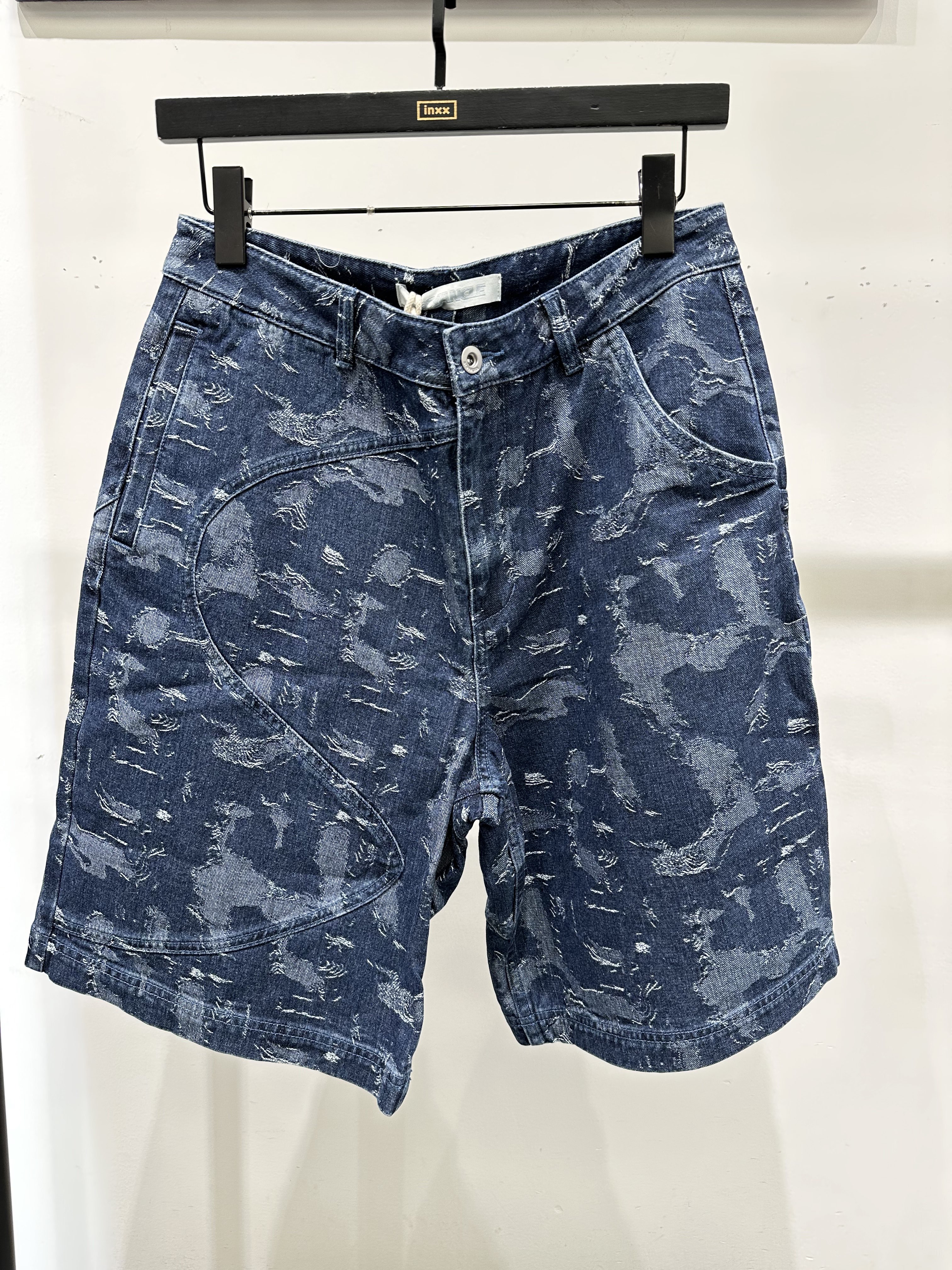 INXX专柜正品 22夏款男女磨破做旧宽松时尚牛仔短裤RKC2240089