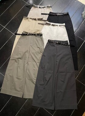 RICH PAPA2026夏季韩版ins宽松休闲百搭超薄速干阔腿工装休闲裤女