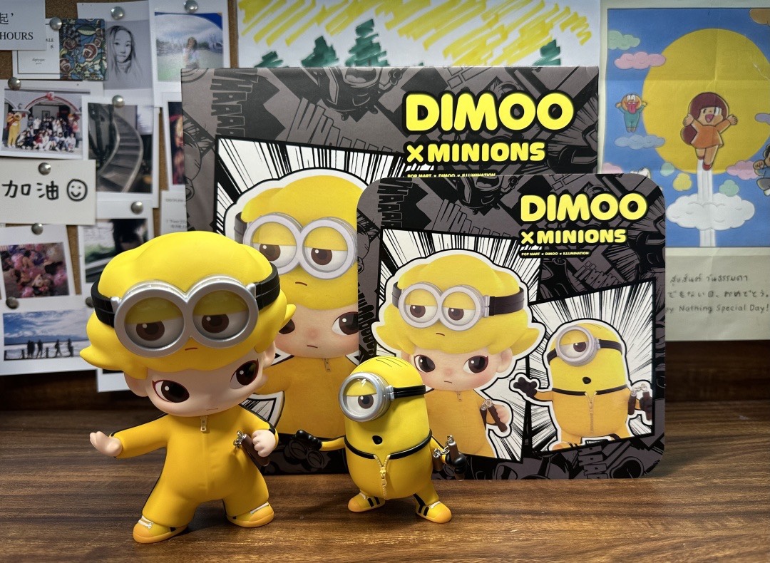 现货POPMART泡泡玛特DIMOO小黄人独立手办联名大娃礼物玩具摆件