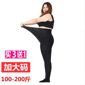 胖MM加大码连裤袜秋冬120D打底袜裤加宽加肥加绒丝袜中厚外穿女
