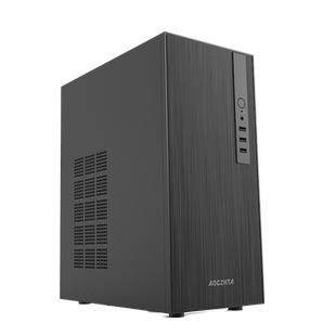 迅钛 钢铁侠电脑机箱商务办公台式机M-ATX电脑小机箱0.8mm厚板材