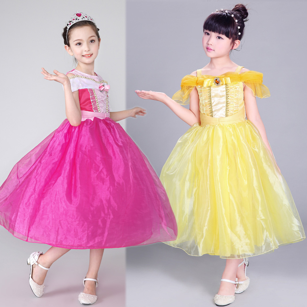 美女与野兽贝儿夏款连衣裙公主裙