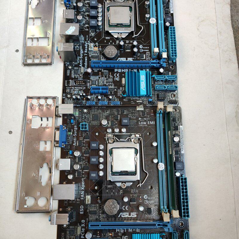 议价两套H61主板+ⅰ3二代Cpu套装有挡板品像详情可维修图片