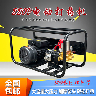 电动打药机喷雾器高压农药机农用喷药器新式 机器园林380v果树220V
