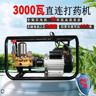 电动打药机220v380V直连式高压农用大功率农田果树打农药机喷雾器
