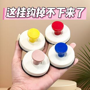 玄关多巴胺吸盘挂钩免打孔强力承重粘胶门后挂衣架入户门钥匙收纳