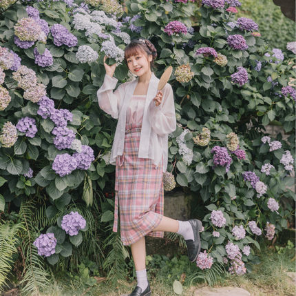 原创汉服交领飞机袖日常改良汉元素纯色春夏日常款