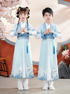 汉服男童春秋2023新款唐装儿童古装中国风古风帅气国学演出服春款
