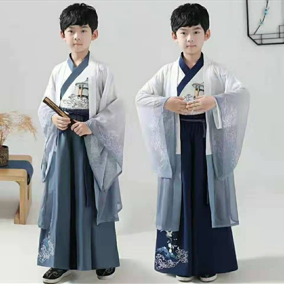 汉服男童春秋唐装2022新款早春儿童中国风古装男孩春款古风表演服