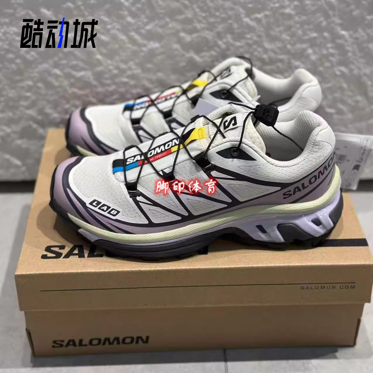 SALOMON萨洛蒙XT-6舒适防滑耐磨低帮户外跑鞋男女款香芋紫 477376