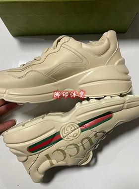 Gucci/古驰 Rhyton系列 复古Logo标识 米老鼠 做旧 象牙白 老爹鞋