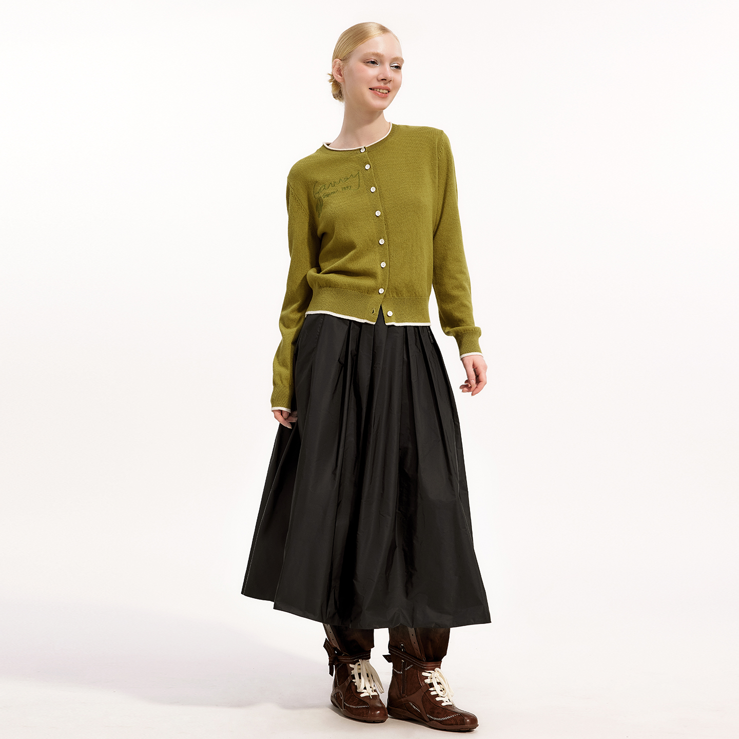 艺之卉复古休闲风大摆伞裙