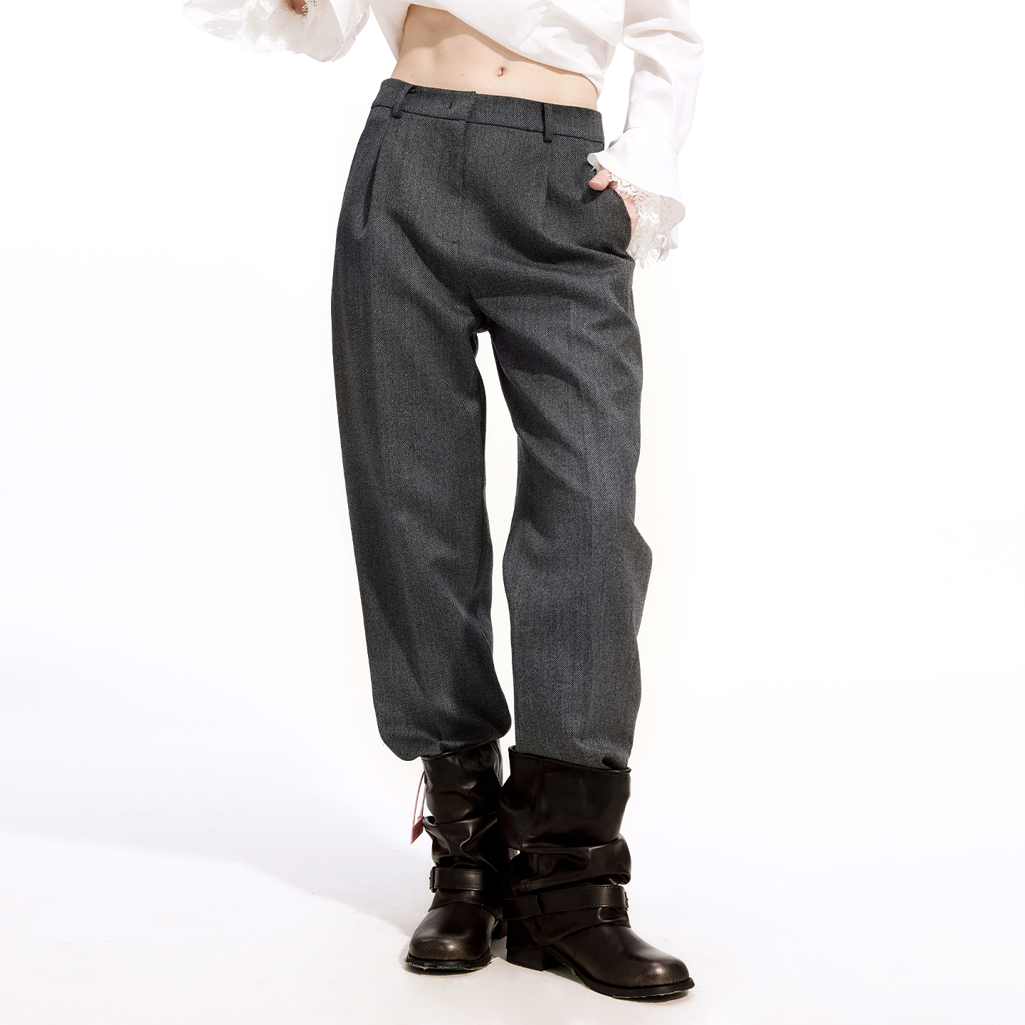 艺之卉得体高智风西装裤时尚休闲裤2025冬新款