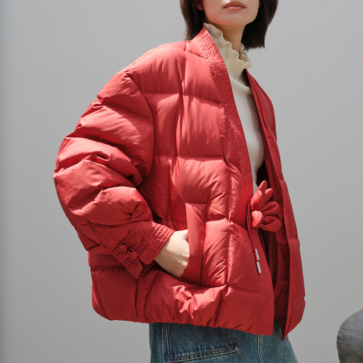 艺之卉设计师款新中式羽绒服