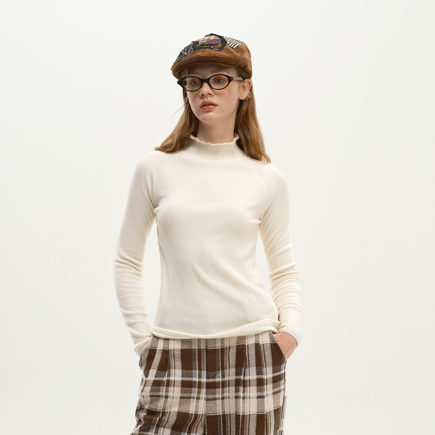 Eachway绵羊毛打底针织衫