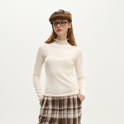 Eachway绵羊毛打底针织衫