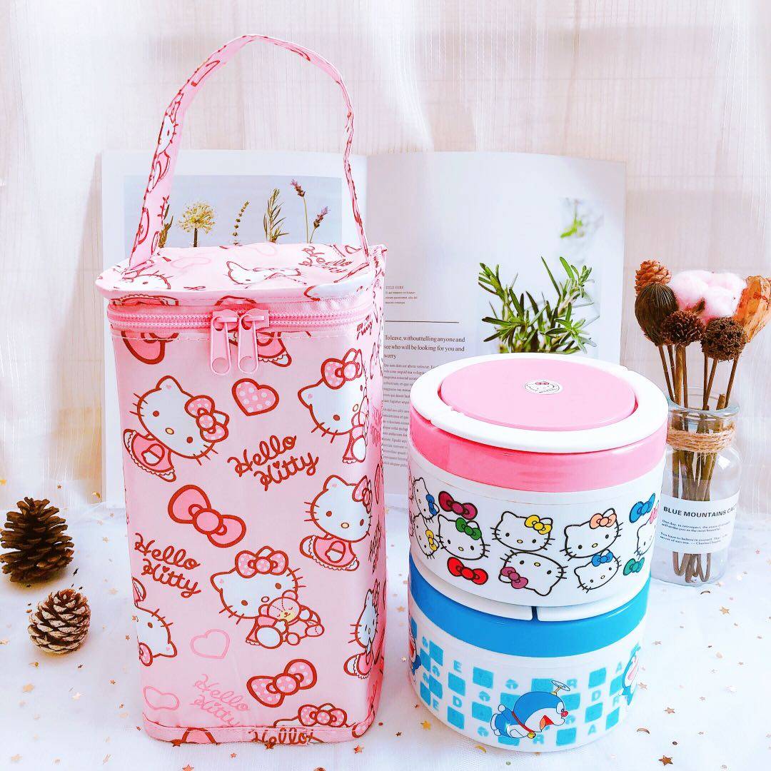卡通Kitty 美乐蒂玉桂狗保温圆形饭盒袋水壶保温包野餐饮料保冷袋,收纳整理,保温包,淘宝优惠券,粉丝福利购,淘宝优惠卷