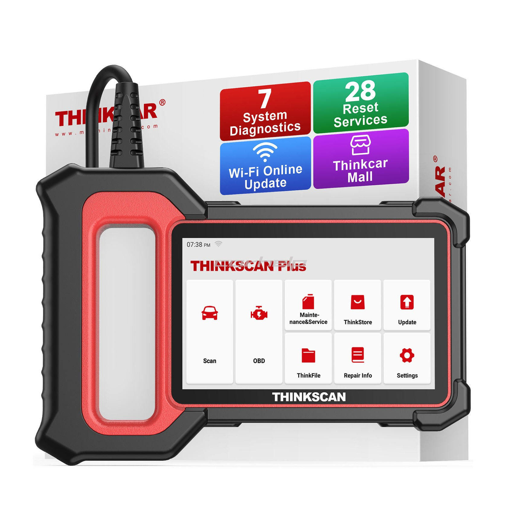 现货跨境批发THINKCAR Thinkscan Plus S7 汽车故障7系统诊断工具