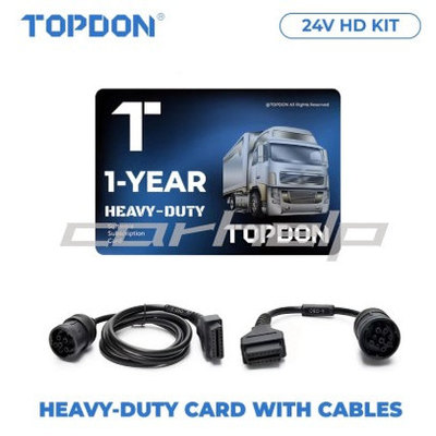 TOPDON Heavy Duty Truck Software with 24V HD Kit for Phoenix