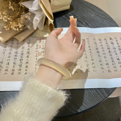 香槟金玛瑙手镯冰透玉髓