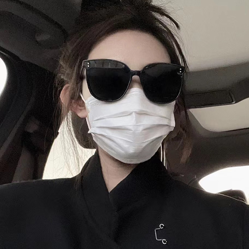 gm墨镜女韩版潮高级感大框方圆脸显瘦偏光防晒太阳镜男款近视眼镜
