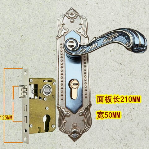 小50双轴承门锁卧室锁具执手门锁家用五金木门锁欧式锁仿古执手锁