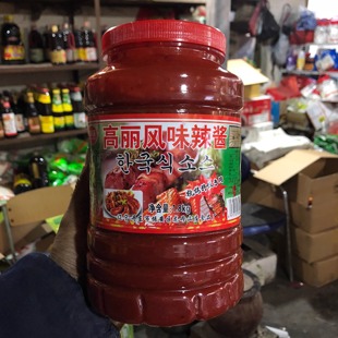 丹东特产龙母山庄鲜味族高丽风味奥尔良烤肉拌饭专用辣酱1800克