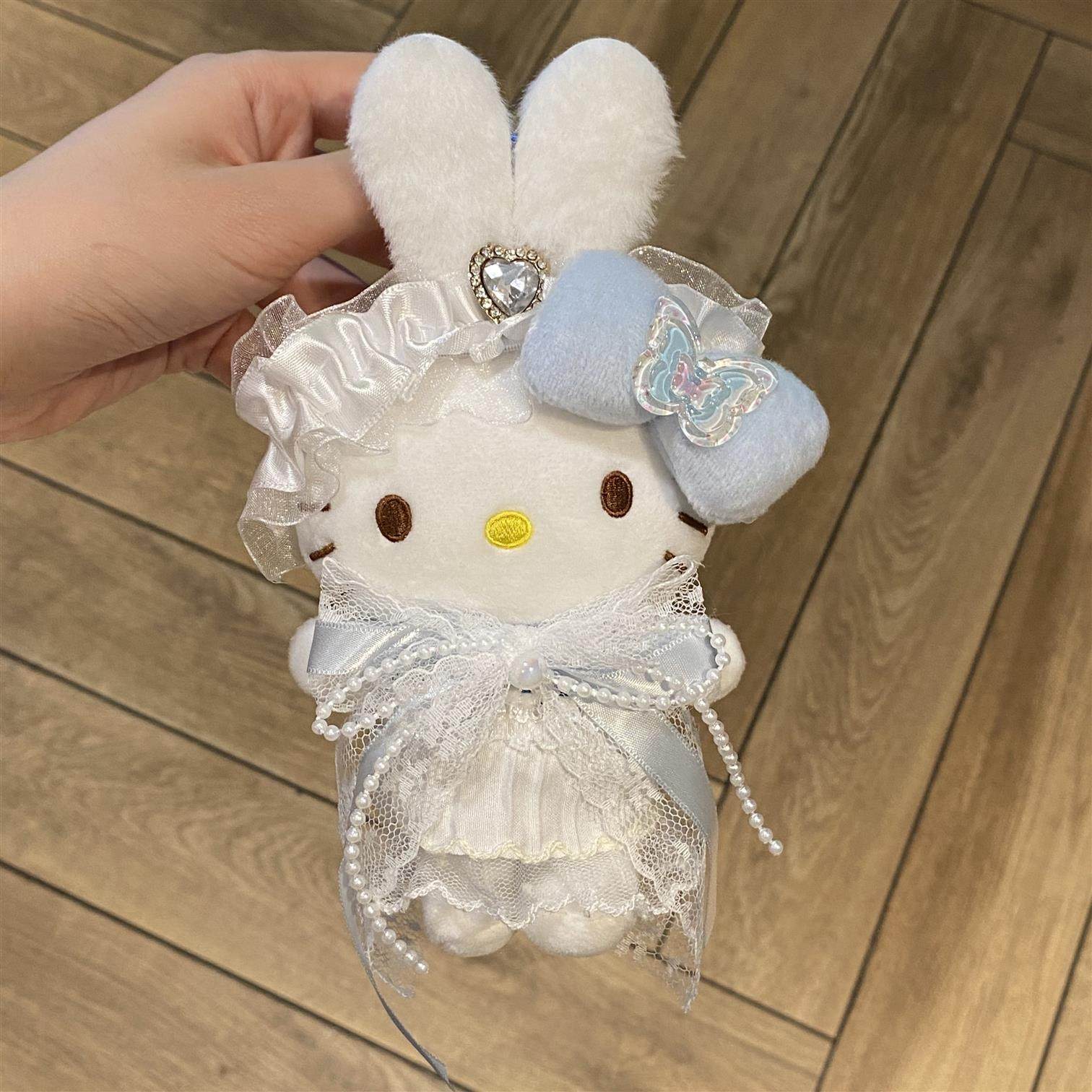 日本正版可爱高级兔耳朵Kitty KT毛绒玩偶包包挂件车挂送女生礼物,服饰配件/皮带/帽子/围巾,包挂件,淘宝优惠券,粉丝福利购,淘宝优惠卷