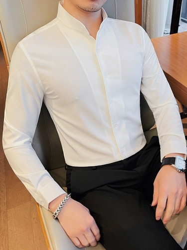 Трендовая осенняя рубашка для отдыха, изысканный стиль, облегающий крой, французский стиль