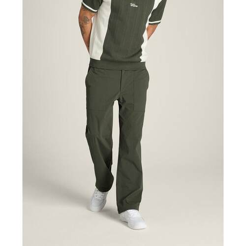 代购Wilson男士运动裤透气排湿弹性面料可调节裤脚易穿脱深绿色