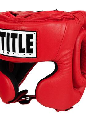 美国代购Title Boxing拳击护具减震缓冲吸湿排汗全粒面红色