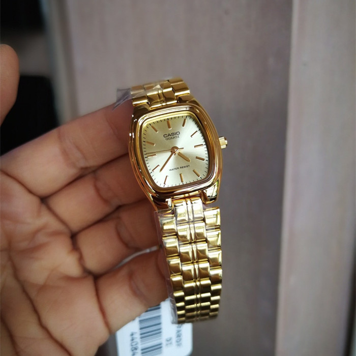 代购正品卡西欧手表 Casio男女手表精致简约小金表清新复古金表