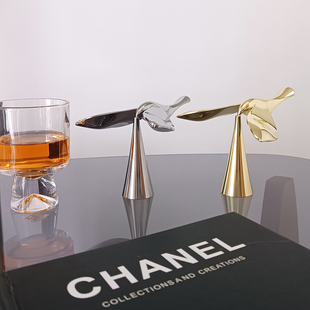 飞鸟开瓶器平衡不倒翁啤酒起瓶器酒柜装饰个性礼物不锈钢艺术摆件