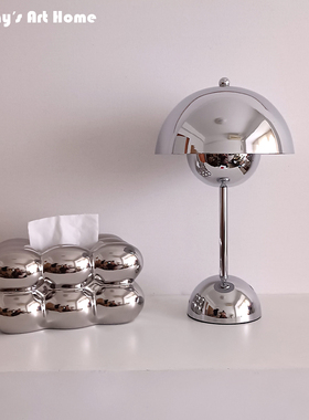 现代设计艺术台灯婚庆花苞灯高颜值轻奢个性充电蘑菇灯书桌床头灯