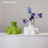 现代人体艺术花瓶法式 客厅插花餐桌面摆件 复古高颜值花器陶瓷个性