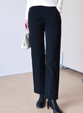 冬季DownPlus安心羽绒裤90白鹅绒高腰直筒裤女三防四面弹保暖长裤