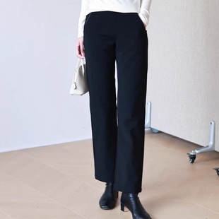 冬季DownPlus安心羽绒裤90白鹅绒高腰直筒裤女三防四面弹保暖长裤