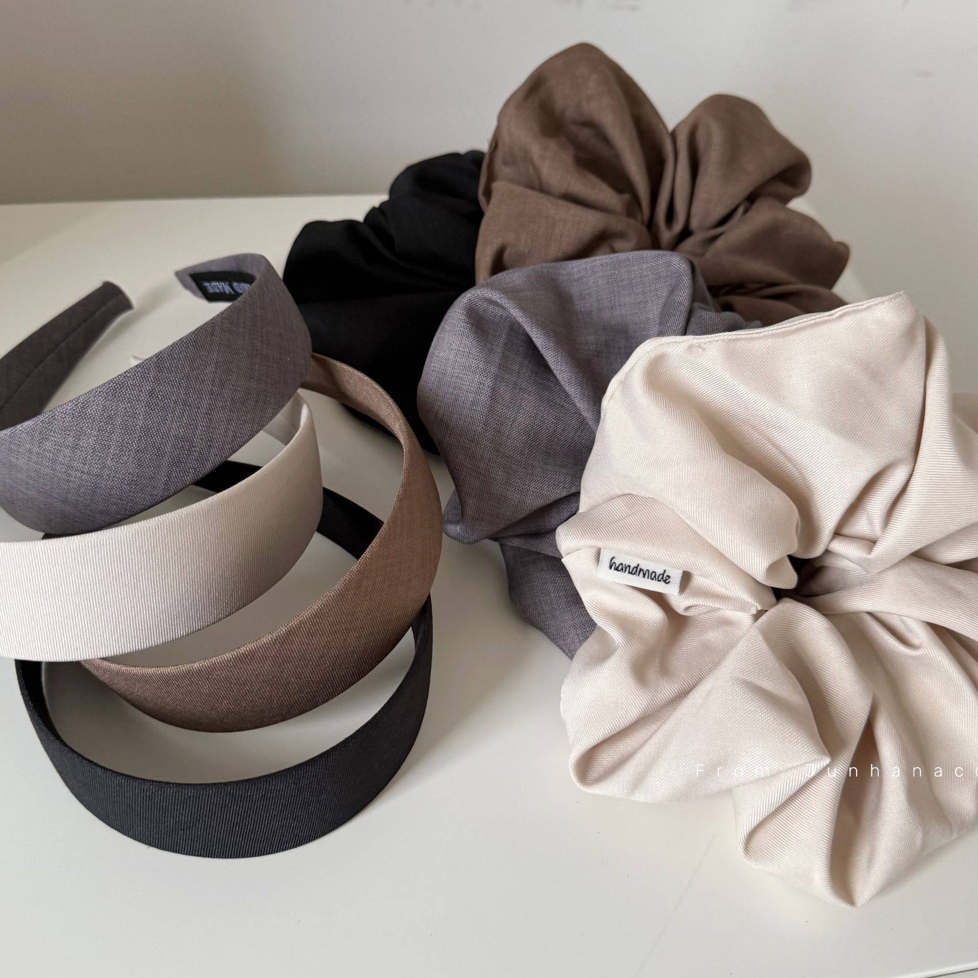 美式复古布艺发箍大肠发圈棕色系外出压头发发箍发圈百搭新款,饰品/流行首饰/时尚饰品新,发饰,淘宝优惠券,粉丝福利购,淘宝优惠卷