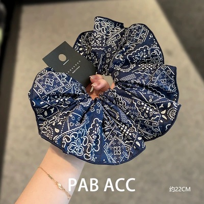 文艺复古腰果花大号大肠发圈头绳女高级感新款头花气质皮筋扎头发