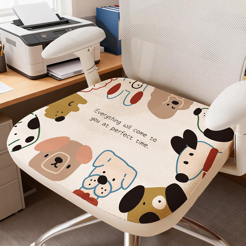 电脑椅子套罩家用坐垫套卡通座椅套罩弹力防滑办公椅套罩学生坐垫