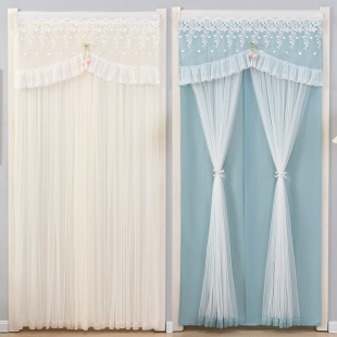 2026新款法式蕾丝纱帘门帘隔断帘高档防蚊隐私防窥遮挡帘卧室通用